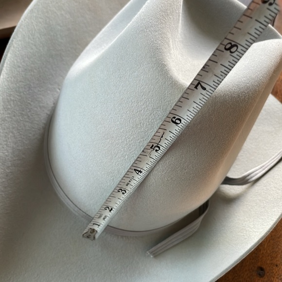Vintage MEN'S COWBOY GREY FELT HAT, 7 1/4 - Picture 7 of 12